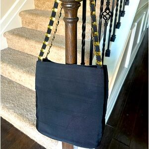Salvatore Ferragamo HOBO bag. Nylon with leather trimmings. Gold hardware.